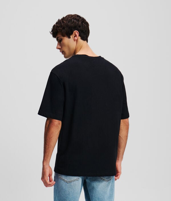 Karl Lagerfeld T-SHIRT EN LIN MÉLANGÉ AVEC LOGO KARL