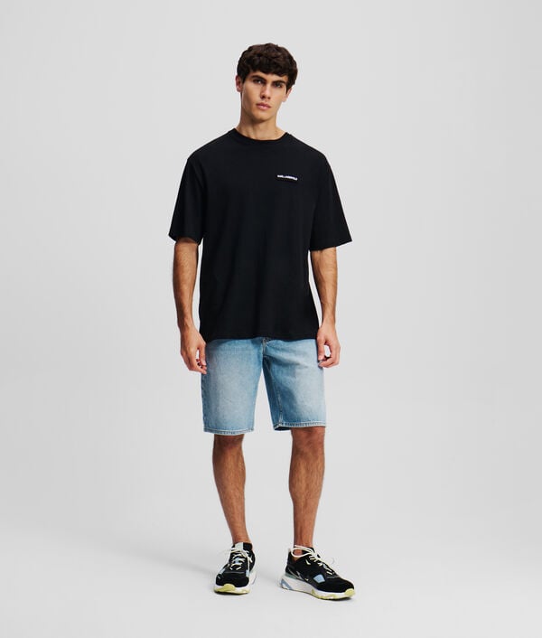 Karl Lagerfeld T-SHIRT EN LIN MÉLANGÉ AVEC LOGO KARL