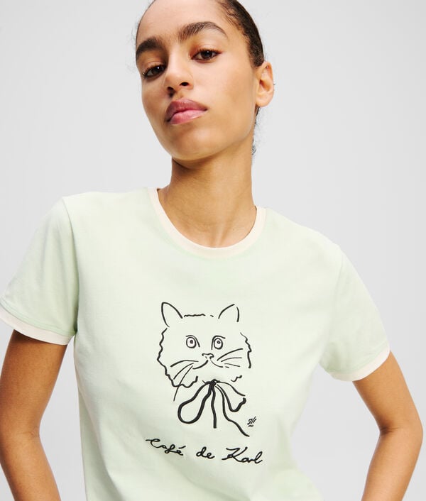 Karl Lagerfeld T-SHIRT SLIM KL X JORGE PARRA CHOUPETTE