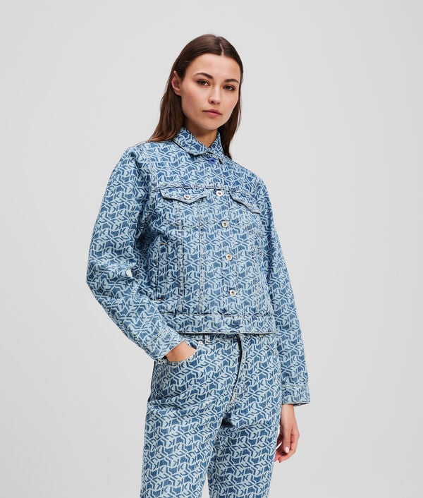 karl lagerfeld VESTE EN JEAN AVEC LE MONOGRAMME KLJ