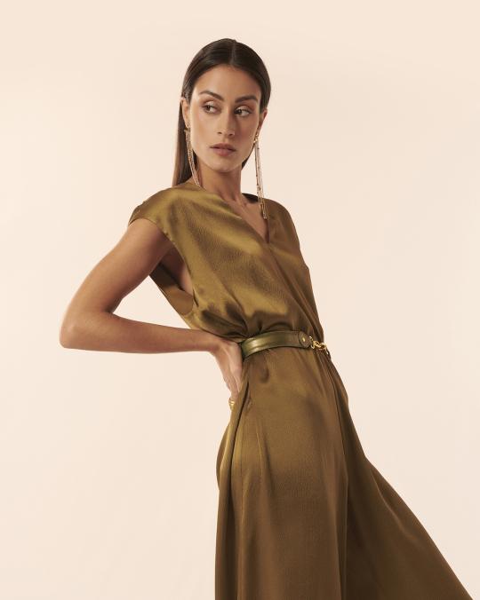 karma koma Combinaison longue en soie Alicante CANELLE