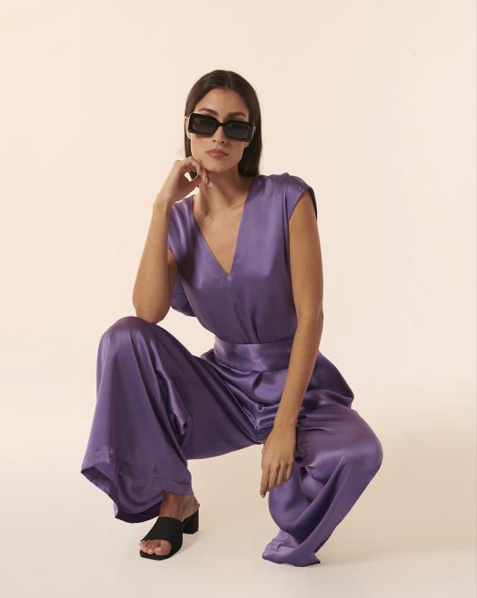 karma koma Combinaison longue en soie Alicante CANELLE