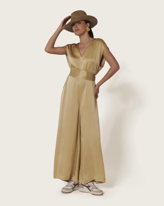 karma koma Combinaison longue en soie Alicante CANELLE