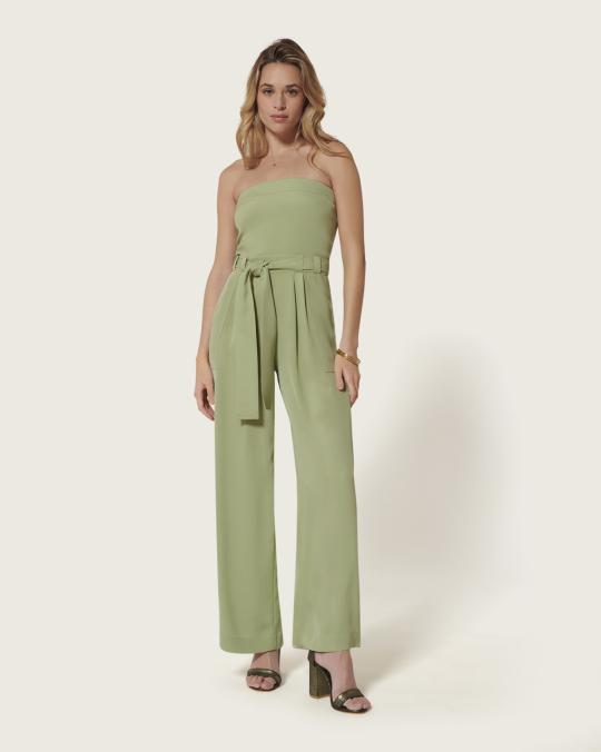 Karma Koma Combinaison Longue En Soie Harrison SOLEIL VERT