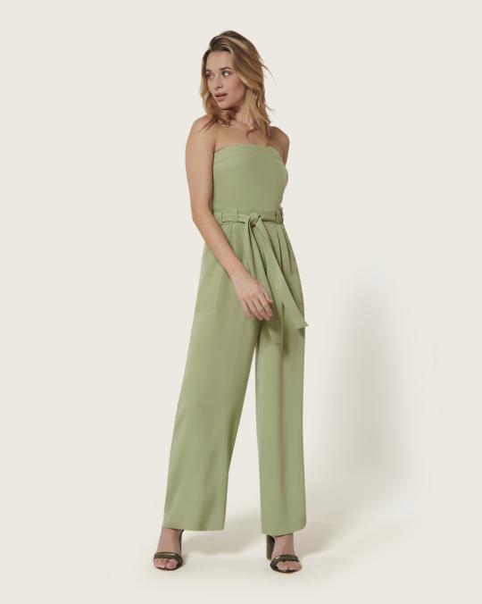 Karma Koma Combinaison Longue En Soie Harrison SOLEIL VERT