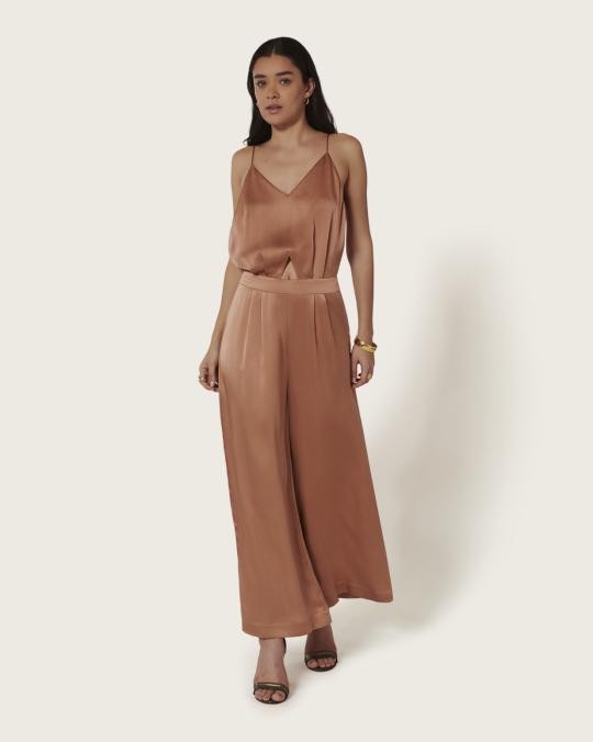 Karma Koma Combinaison Longue En Soie Swan COCA CHERRY