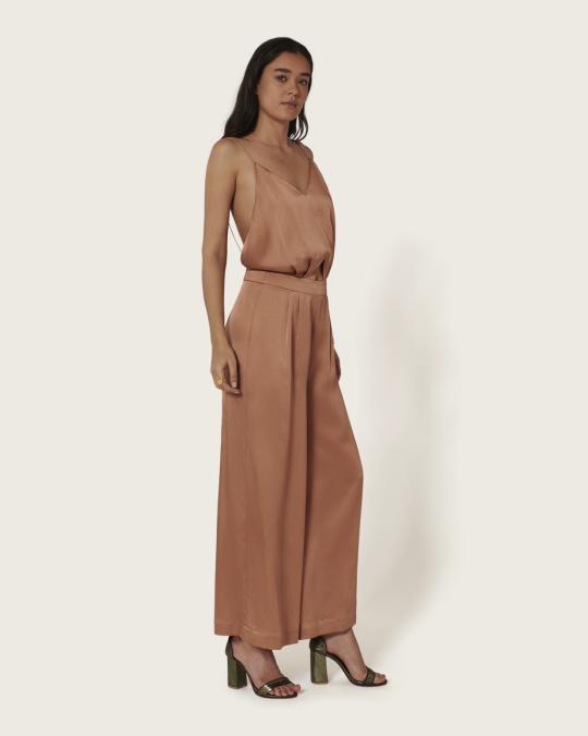 Karma Koma Combinaison Longue En Soie Swan COCA CHERRY