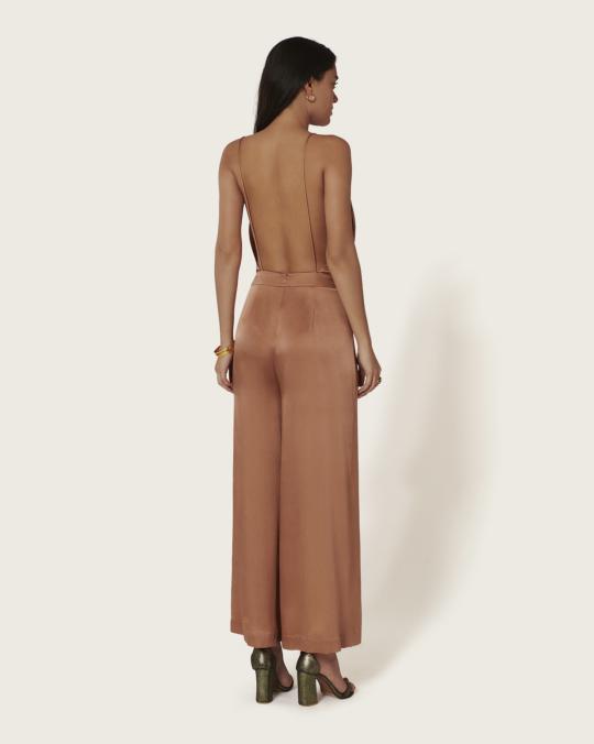 Karma Koma Combinaison Longue En Soie Swan COCA CHERRY