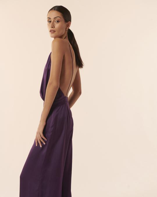 Karma Koma Combinaison Longue En Soie Swan COCA CHERRY