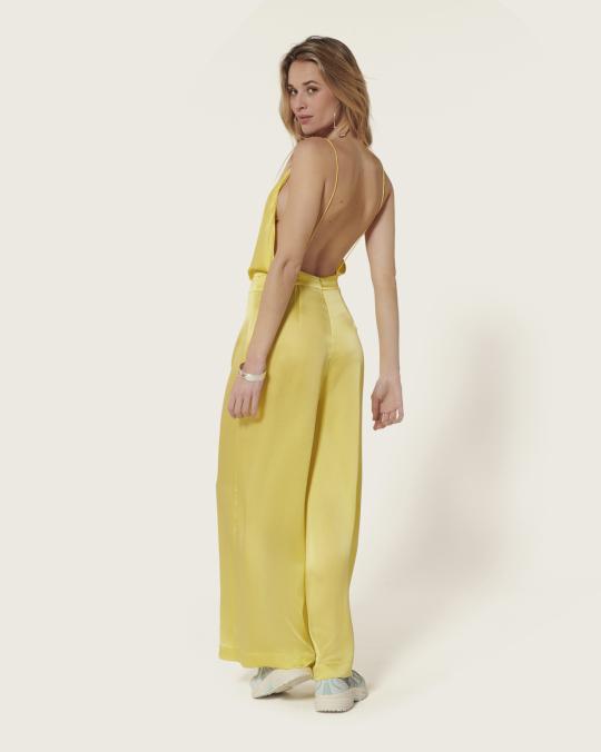 karma koma Combinaison longue en soie Swan COCA CHERRY