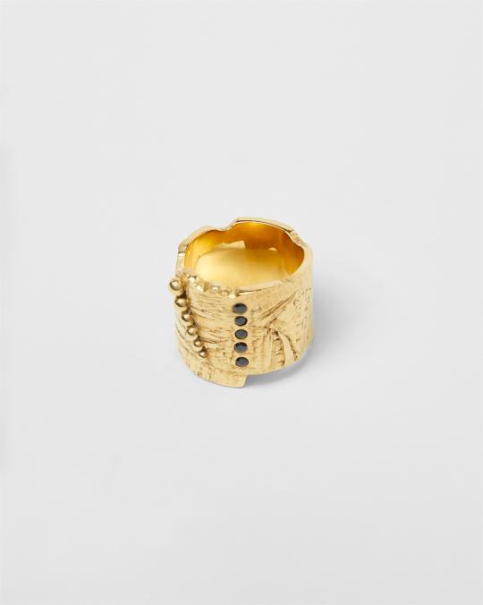 karma koma Bague Boule GOLD MAT