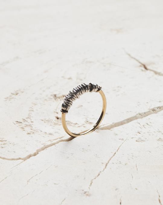 karma koma Bague Santi MIX SILVER GOLD