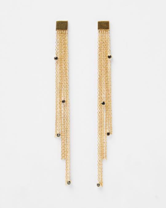 karma koma Boucles d'oreilles River Gold