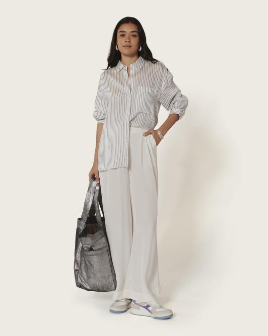 Karma Koma Chemise En Soie Rover SNOW