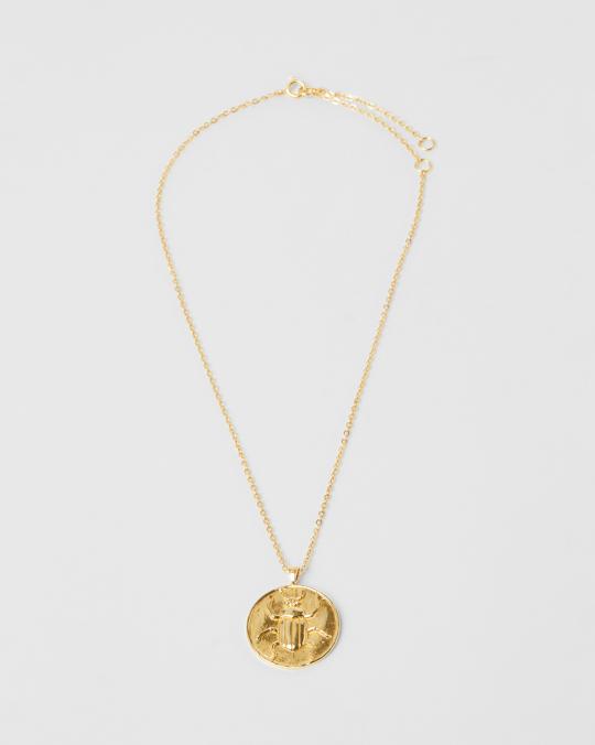 Karma Koma Collier Beatle Médaillon 2 Cm Gold