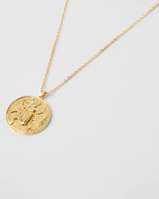 Karma Koma Collier Beatle Médaillon 2 Cm Gold