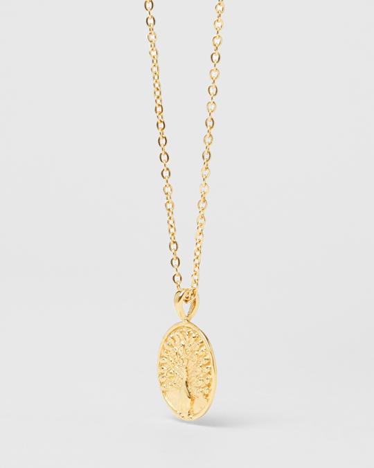Karma Koma Collier Peacock Médaillon 2 Cm Gold