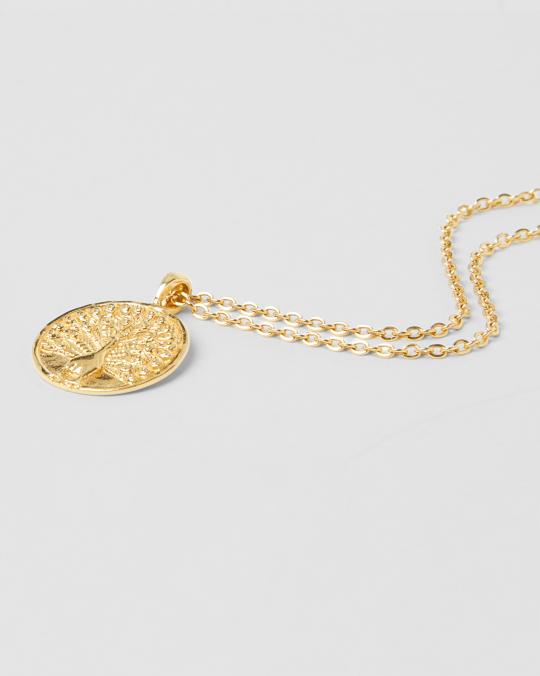 Karma Koma Collier Peacock Médaillon 2 Cm Gold
