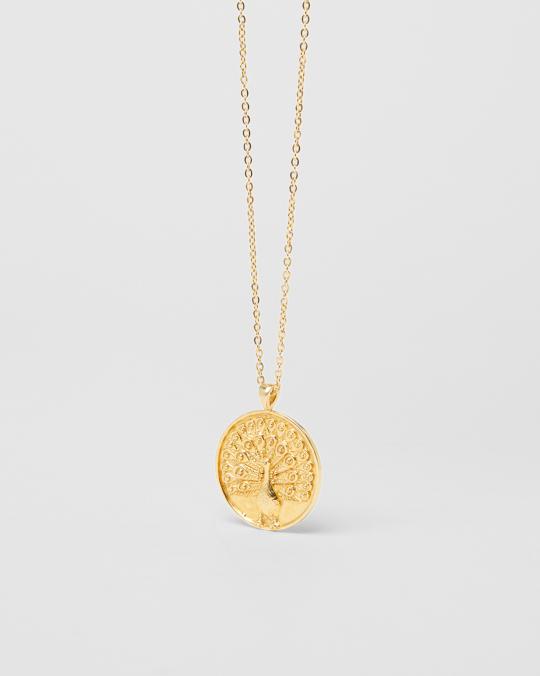 Karma Koma Collier Peacock Médaillon 3 Cm Gold