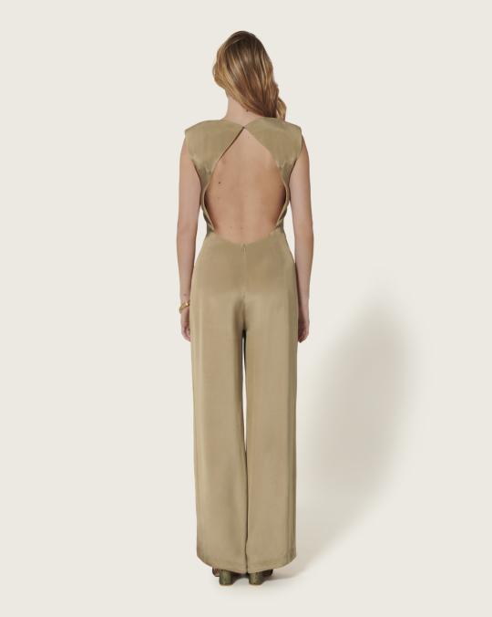 Karma Koma Combinaison Longue En Soie Gery BLACK