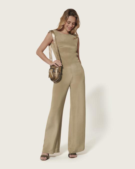 Karma Koma Combinaison Longue En Soie Gery BLACK