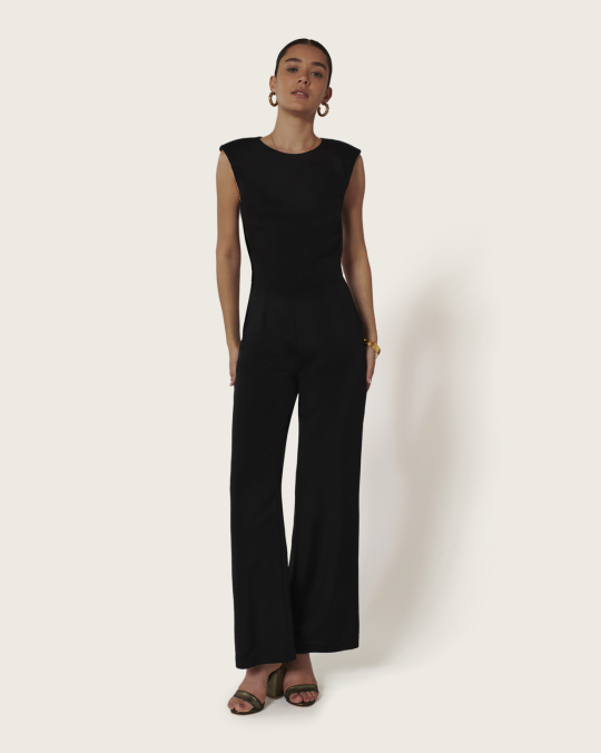 Karma Koma Combinaison Longue En Soie Gery BLACK