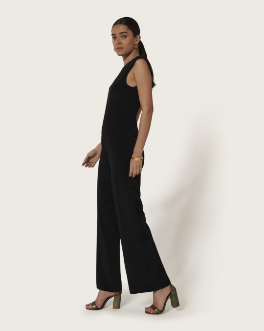 Karma Koma Combinaison Longue En Soie Gery BLACK