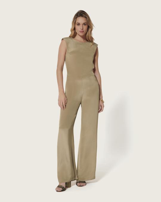 karma koma Combinaison longue en soie Gery BLACK