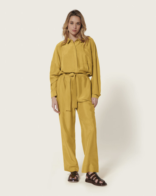 Karma Koma Combinaison Longue En Soie Imane CIGARE