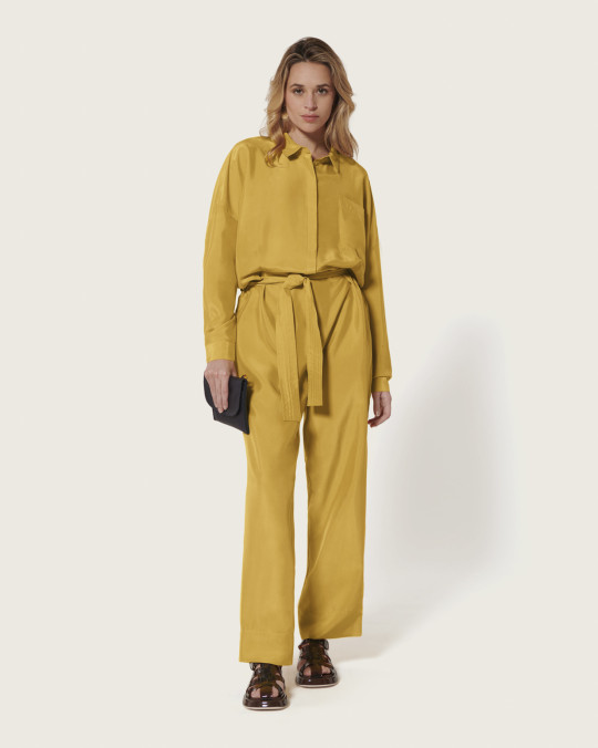 Karma Koma Combinaison Longue En Soie Imane CIGARE