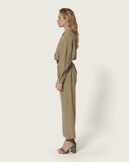 Karma Koma Combinaison Longue En Soie Imane CIGARE