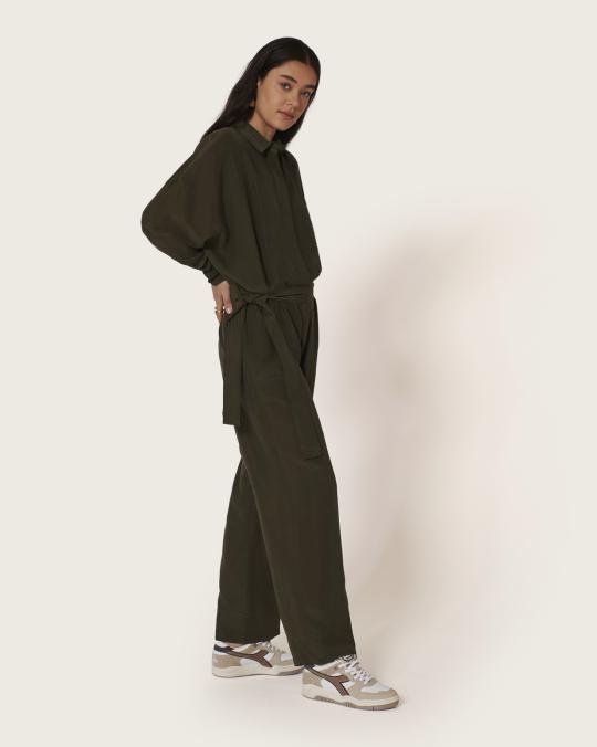 Karma Koma Combinaison Longue En Soie Imane CIGARE