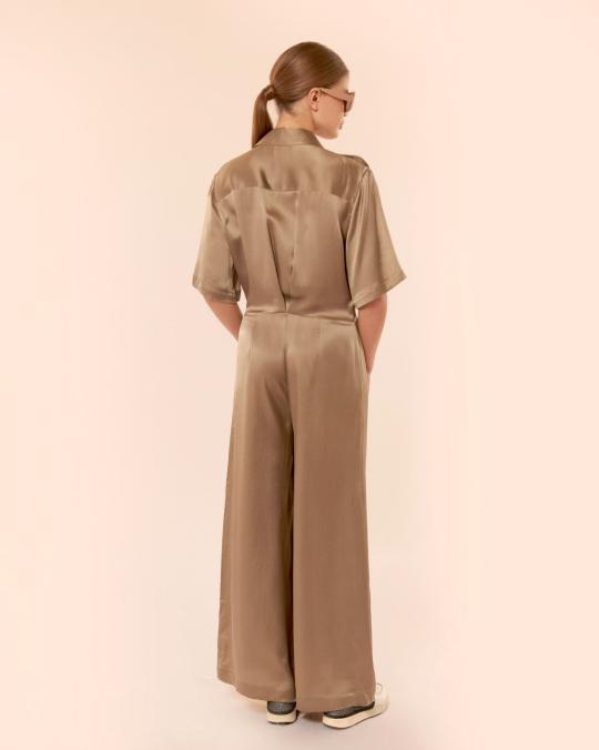 Karma Koma Combinaison Longue En Soie Indiana JADE