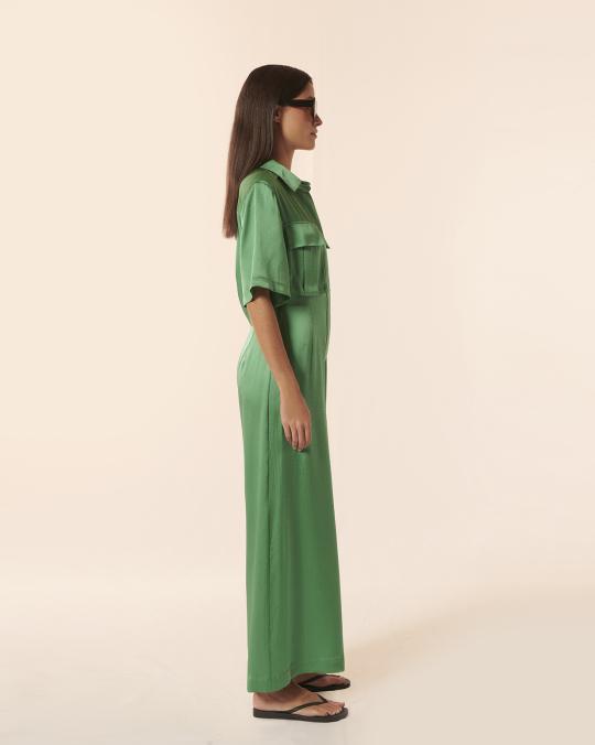 Karma Koma Combinaison Longue En Soie Indiana JADE