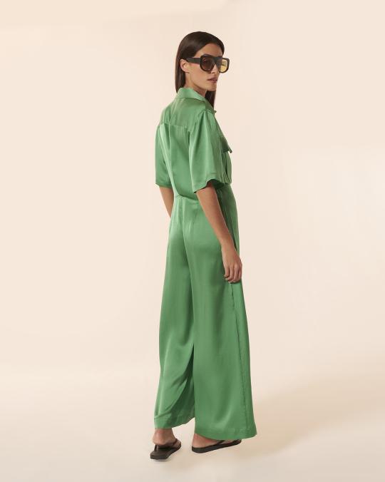 Karma Koma Combinaison Longue En Soie Indiana JADE