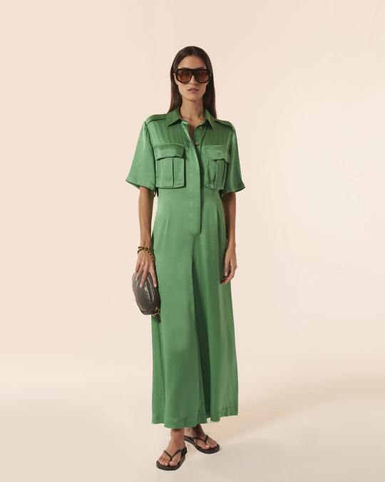 karma koma Combinaison longue en soie Indiana JADE