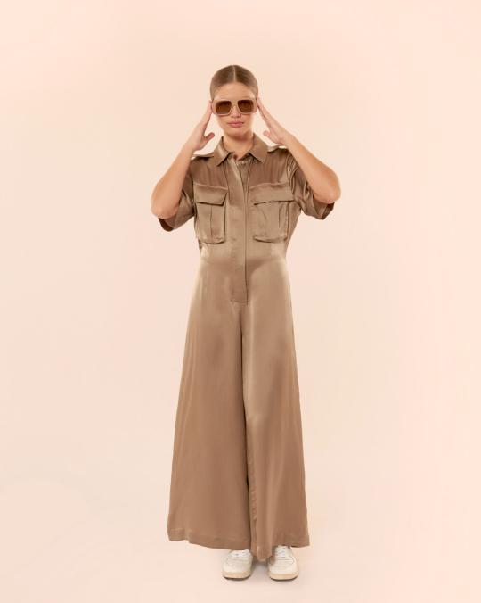 karma koma Combinaison longue en soie Indiana JADE