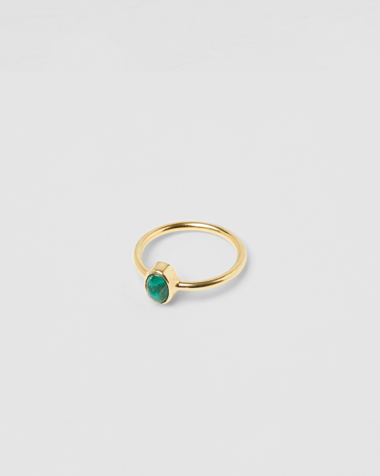 Karma Koma JADE RING (CC) GOLD GREEN
