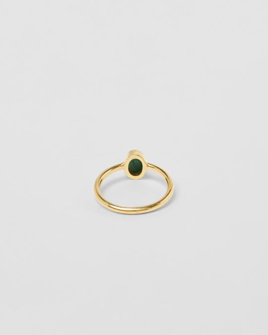 Karma Koma JADE RING (CC) GOLD GREEN