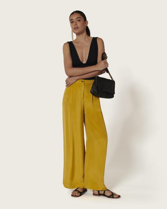 Karma Koma Pantalon En Soie Jones VANILLA