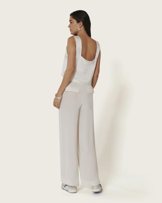Karma Koma Pantalon En Soie Jones VANILLA