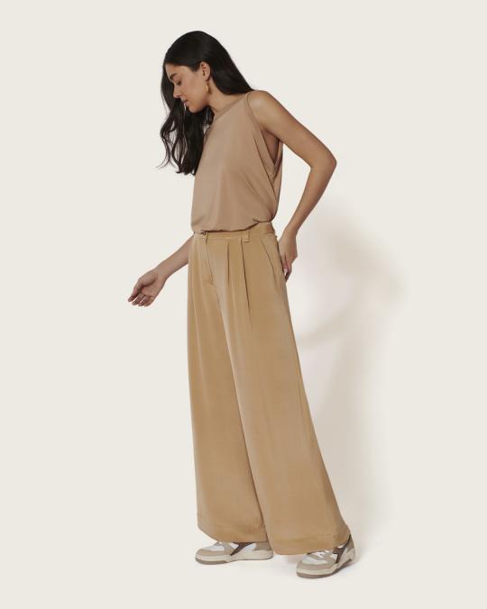 Karma Koma Pantalon En Soie Jones VANILLA