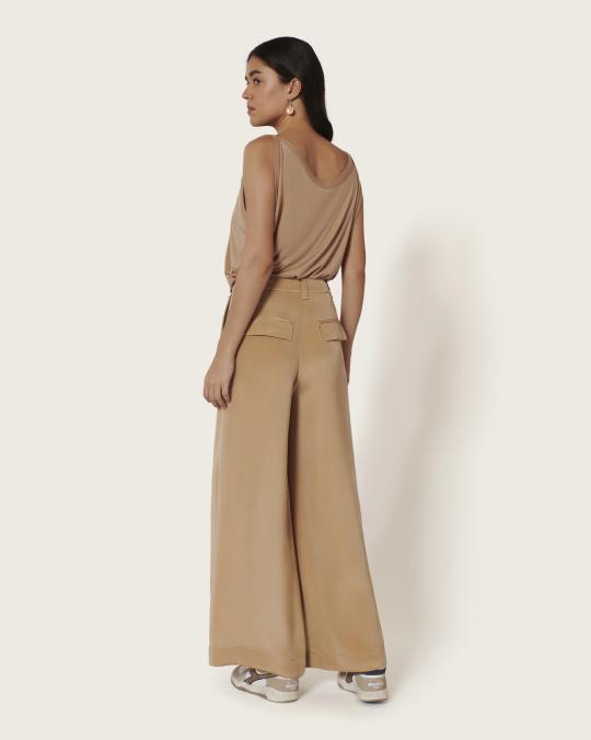 Karma Koma Pantalon En Soie Jones VANILLA