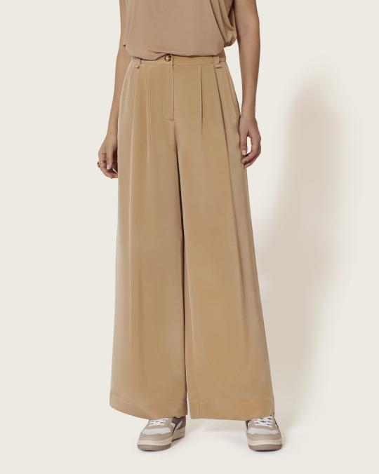 Karma Koma Pantalon En Soie Jones VANILLA