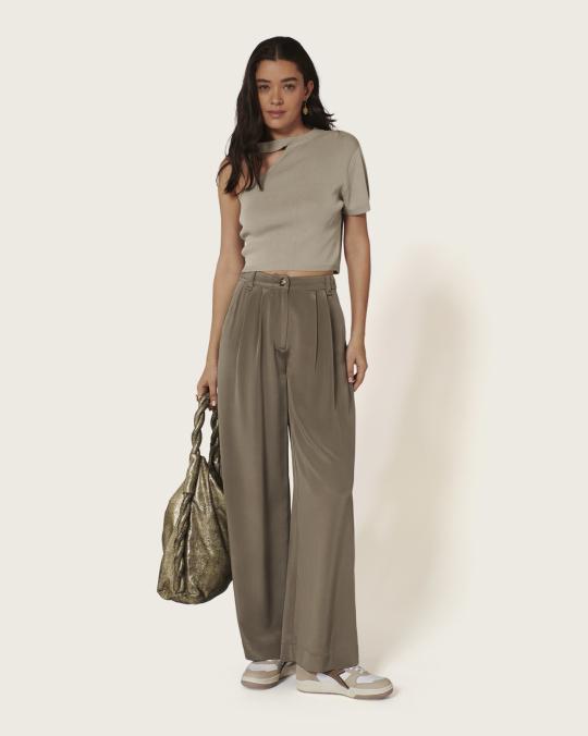 Karma Koma Pantalon En Soie Jones VANILLA