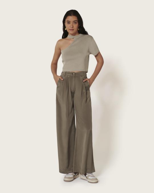 karma koma Pantalon en soie Jones VANILLA