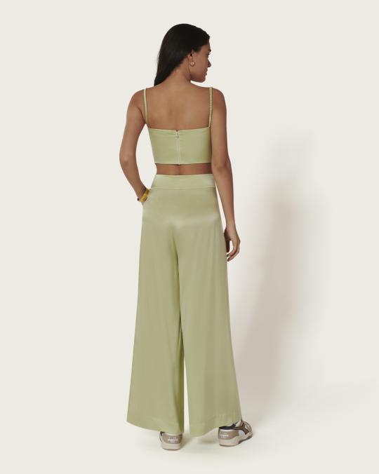 Karma Koma Pantalon En Soie Moreau TABAC