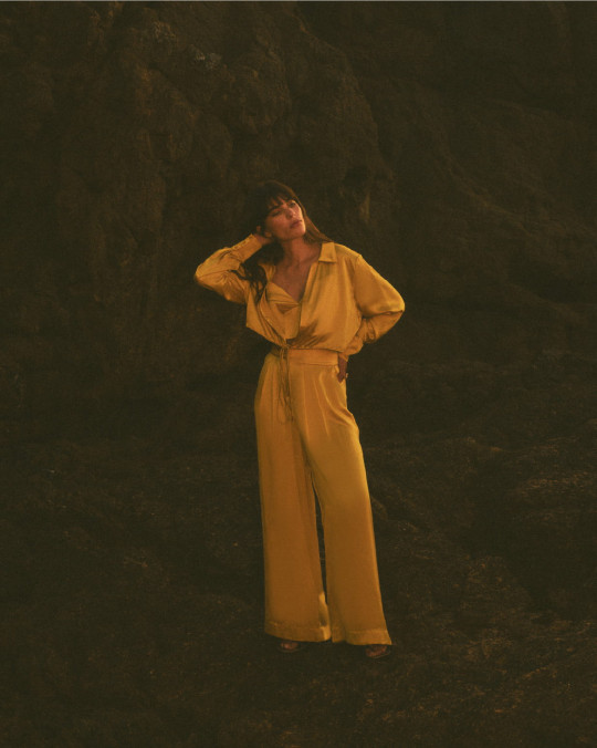 Karma Koma Pantalon En Soie Moreau TABAC