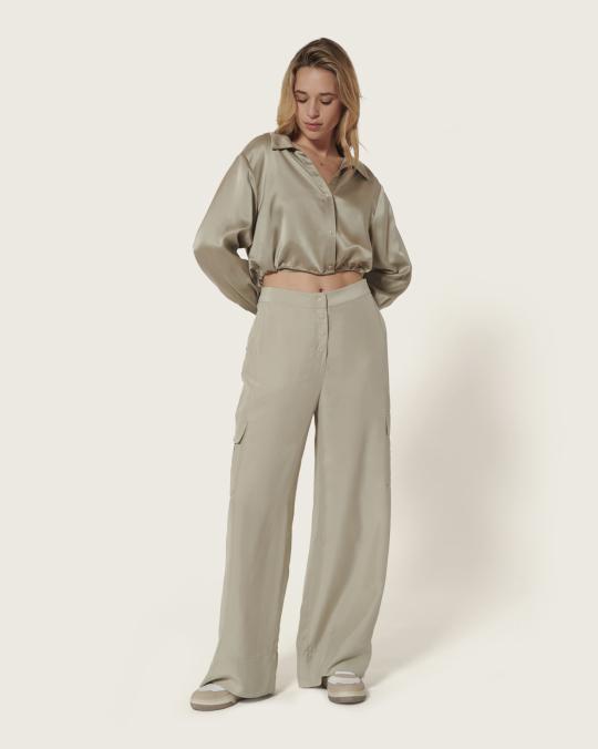 karma koma Pantalon en soie Niko GECKO