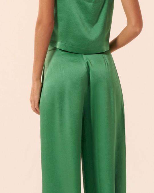 Karma Koma Pantalon En Soie Swan JADE